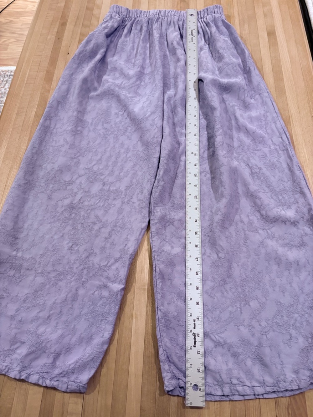 bryn Walker 2-Piece Set Lilac Button Cardigan & Pants Loose Coastal Lagenlook - Picture 9 of 10